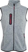 James and Nicholson Dames/dames Gebreid Vlies Vest (Lichtgrijs Melange/Rood)