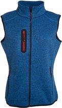 James and Nicholson Dames/dames Gebreid Vlies Vest (Koningsblauw gemelangeerd/rood)