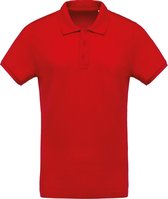 Kariban Menselijk Biologisch Pique-Pique-Poloshirt (Rood)