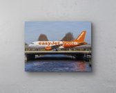 - Schilderij - Easyjet Airbus A Unicef Livery Inclusief Ophangplaatjes Luchtvaart Muurdecoratie - Multicolor - 40 X 30 Cm