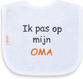 Funnies, slab ik pas op oma | slab voor baby's | slabbetje met tekst | eten en drinken