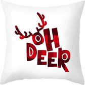 Kerst Kussenhoes - Kerst Decoratie - Kussenhoes Kerst - Kerst kussensloop 45x45 cm - Oh Deer