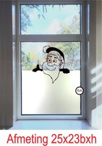 Raamsticker Kerstman  gluurt door het raam