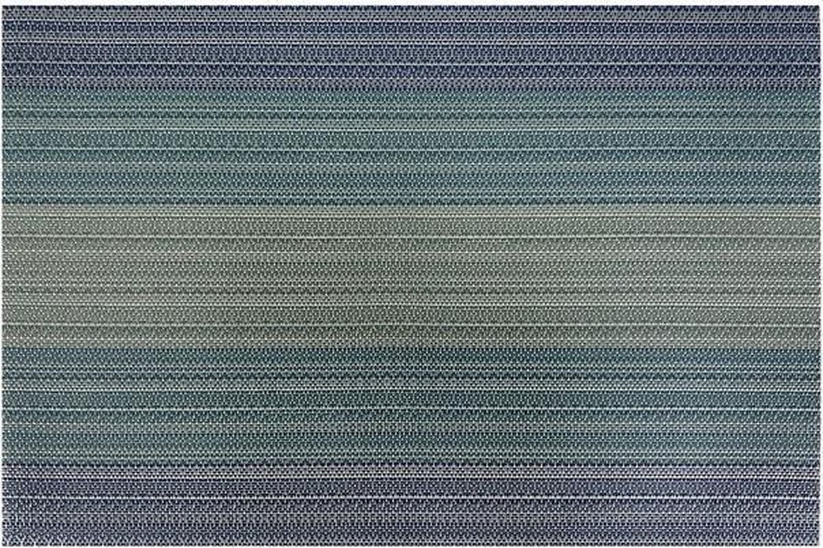 1x Placemat multi-kleuren blauw - 30x45cm - PVC geweven - onderlegger - tafeldecoratie - tafel dekken