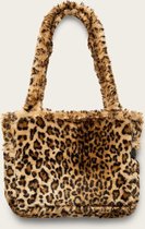 Omay City Bag Leopard - Schoudertas voor Dames - Shopper Luipaardprint - 30x7x25 cm - Handmade