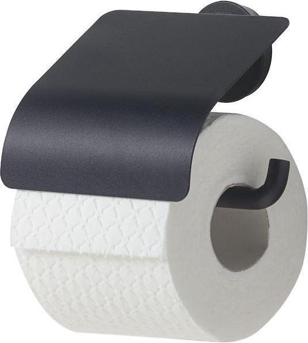 Tiger Urban Toiletrolhouder met klep - Zwart
