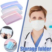 Bewaarsysteem voor onderweg | Mondmaskers | Storage folder transparant | vouwsysteem | mondkapjes