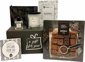 Brownie cadeau pakket-Cadeau voor vrouwen - Zeep -Valentijn - Borrelpakket - Chocolade -Snoep - Vrouwen cadeau - Geschenkset vrouwen - Cadeaupakket -Kaarsen - Giftset - Goedkope cadeautjes - 