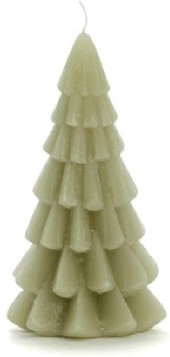 Rustik Lys Kaars - Kerstboom - Eucalyptus - Klein - 6.3x12cm