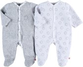 pyjamaset noukie's, 2 pack  in 1 maand 56 in wit met grijst zon ,  in velour