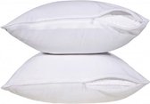 Molton - Protections pour coussin - Taies d'oreiller - Taies d' oreiller-60x60 cm- Wit- Set de 2 pièces