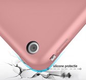 Hoes geschikt voor iPad Air 2022 / 2020 10.9 inch - Trifold Smart Book Case Cover Leer Hoesje Roségoud - Tempered Glass Screenprotector