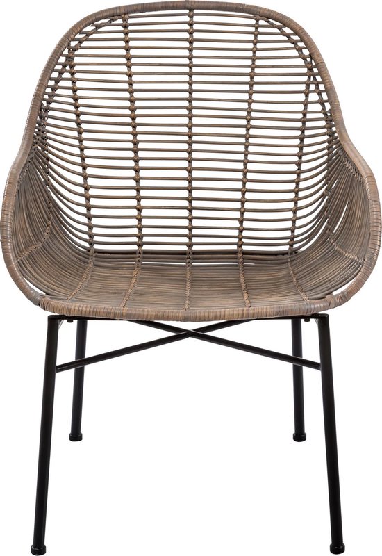 Fine Asianliving Lounge Stoel Sogod Rieten Geweven Metaal Frame 60x64xH79cm Chinese Meubels Oosterse Kast