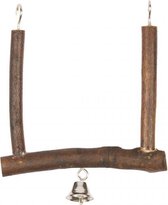 Duvo+ Houten schommel met bel 14x12,5cm