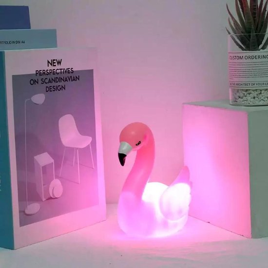Flamingo led lamp - Nachtlamp - Inclusief batterijen - Roze licht -  Kinderkamer -... | bol.com