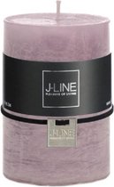 J-Line Cilinderkaars Stompkaars Lavendel S18H Set van 24 Stuks