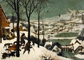 Poster Jagers in de sneeuw - Pieter Brueghel - Large 50x70 cm - Renaissancekunst