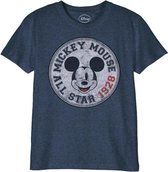 Disney - T-Shirt - Mickey Mouse - All Star 1928 - Kids Grey (10 jaar)