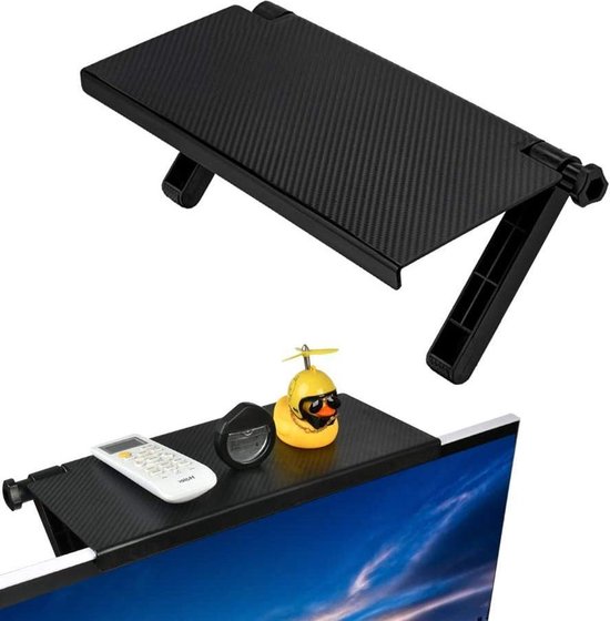 LCD TV Plank - 33,8 cm - TV Plateau - Monitor Plank - Beeldscherm - Beamer - Verstelbaar - Zwart