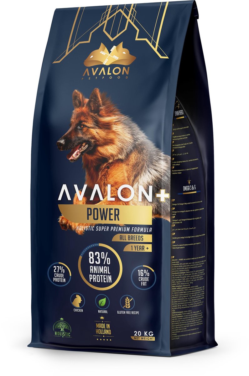 Avalon Petfood +Power - Hondenvoer - 5 Kg