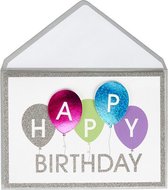 Kaart | Happy birthday ballonnen | verjaardagskaart | kaart + enveloppe - 2 stuks
