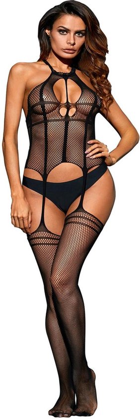 ❤️ Sexy Body Stocking Zwart - Verleidelijk Transparant - Sexy Lingerie  Setje Vrouwen -... | bol.com