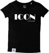 STUDIO BY BO® Meisjes T-shirt Icon Zwart  | 100% GOTS gecertificeerd biologisch katoen | Maat 9-11 jaar 134-146cm | Biokatoen | Tof verpakt!