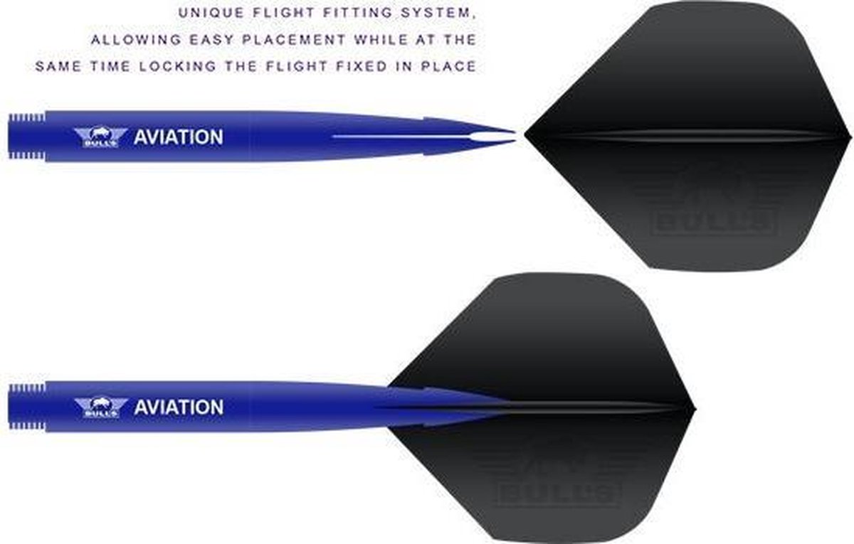 Bull's Aviation Blue - Dart Shafts Inbetween