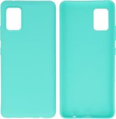 Bestcases Color Telefoonhoesje - Backcover Hoesje - Siliconen Case Back Cover voor Samsung Galaxy A71 5G - Turquoise