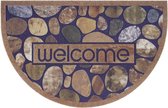 Deurmat halfrond Welcome Stones - multi 45x70 cm