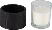 J-Line Geurkaars Macassar Glas/Hout Zwart Small-20U set van 6 stuks