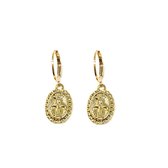 Elizabeth oval earrings - Goud