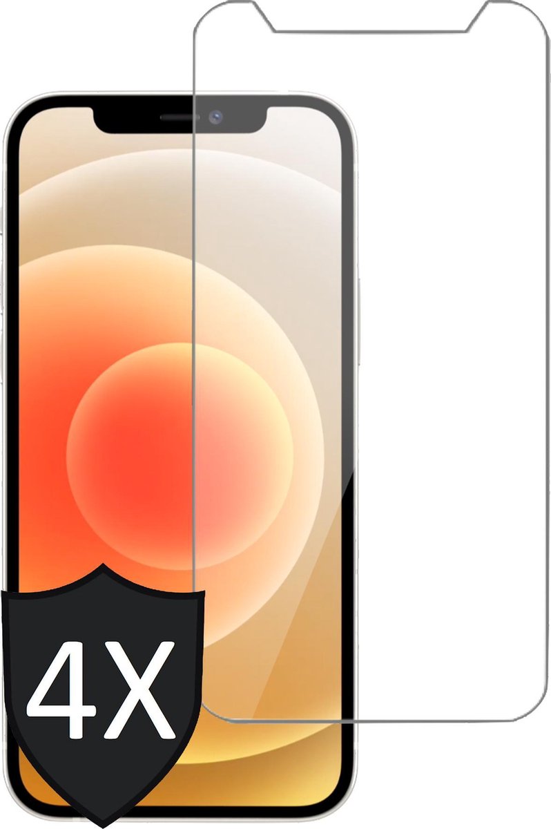 Screenprotector geschikt voor iPhone 12 / 12 Pro - 4x Glas Screen Protector