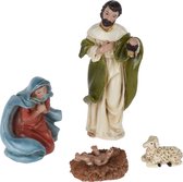 Kersthuisjebestellen - Kerstfiguren - Kerstgroep - Kerststalfiguren - Kerstbeeldjes - Set van 4 stuks - Polystone