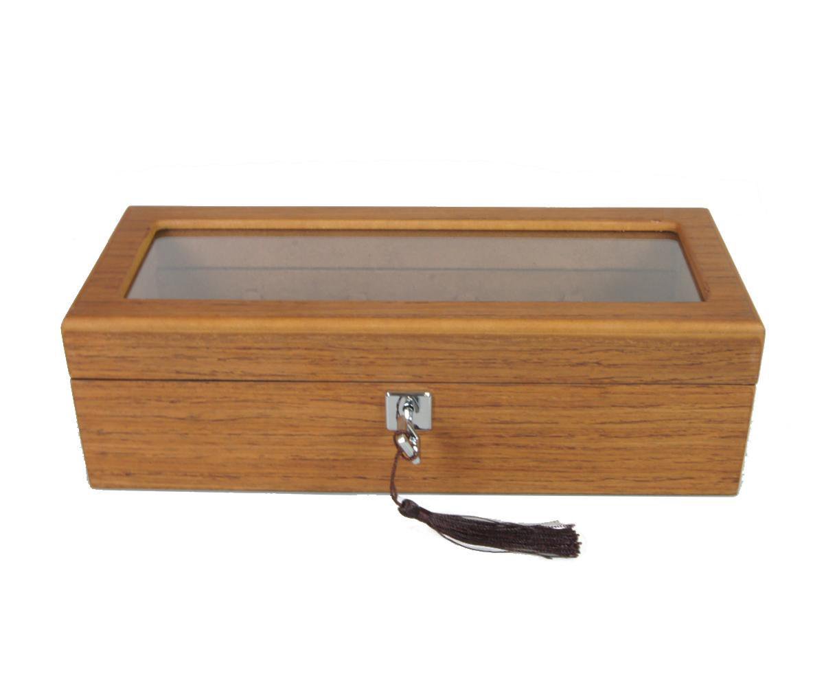 SAFE Lederen Horloge Reisetui Met Drukknoop Sluiting Geschikt Voor 1 Uurwerk 10 X 85 Cm