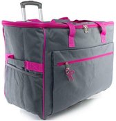 naaimachine trolley xl grijs / fuchsia roze