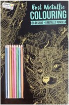 Metallic kleurboek met kleurpotloden (8) | Kleurboek voor volwassen ''Dieren''| Kleurboek voor volwassenen | Tekenen | Kleuren voor volwassenen boeken | Foil metallic | Metallic kl