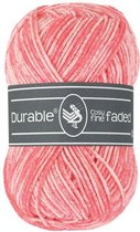 Durable Cosy fine faded Coral (2190) - acryl en katoen garen tie-dye - 5 bollen van 50 gram