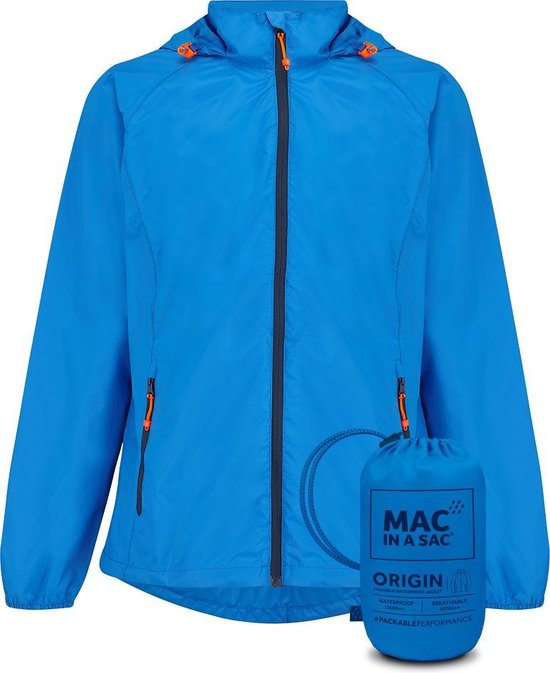 Imperméable unisexe Mac in a Sac pour adultes - Bleu océan - Taille XL