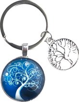 Sleutelhanger Tree of Life - Levensboom – Glas – NightSky