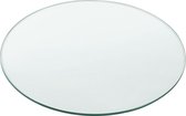 Glasplaat - Tafelblad - ESG Veiligheidsglas - Transparant - Dikte 8mm - Afmeting (Ø) 80 cm