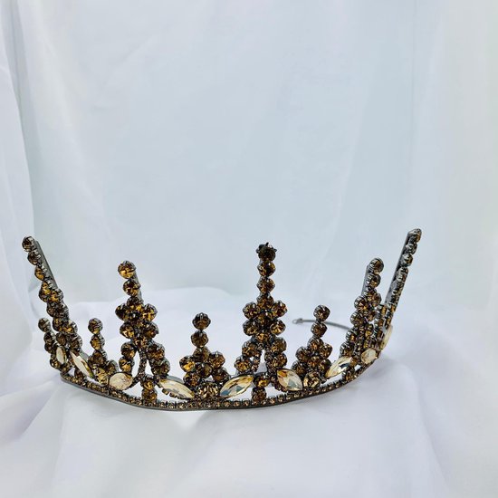 Zeer mooie luxe tiara kroontje / bruiloft / feest / haarversiering /  haaraccesoires /... | bol.com