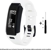 Wit bandje geschikt voor de Garmin Vivosmart HR (niet voor HR+!) - horlogeband - polsband - strap - siliconen - rubber