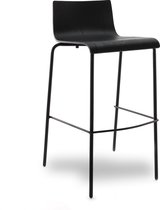 RoomForTheNew Barkruk DD1- Barkruk - Barkruk - bar kruk - hoge stoel - barkrukken met rugleuning - Barkruk zwart - barkruk industrieel - Stoel - Stoel met rugleuning - Zwarte stoel - Kruk - K