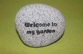 Decoratief Beeld - Gegraveerde Kei - Natuursteen - Nstone - Grijs - 18 X 14 Cm