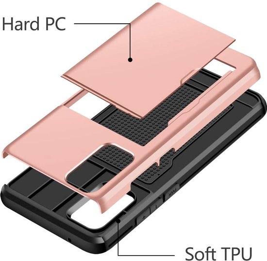 Étui pour cartes Samsung Galaxy S20 - Rose - Emplacement pour cartes antichoc - PC dur - Porte-cartes