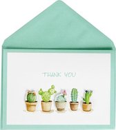 Kaart | cactus | bedankkaart | kaart + enveloppe - 2 stuks