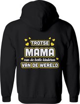 Moeder vest  – Mama vest met capuchon Dames – Perfect Moederdag Sweatvest  - Geschenk vest Cadeau – Hoodie met rits - Maat XL