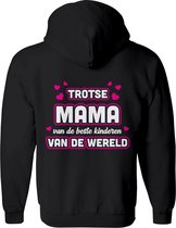 Moeder vest  – Mama vest met capuchon Dames – Perfect Moederdag Sweatvest  - Geschenk vest Cadeau – Hoodie met rits - Maat M