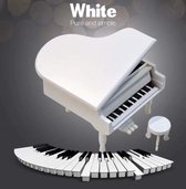 Mini Vleugel Piano Muziekdoosje Parel Wit